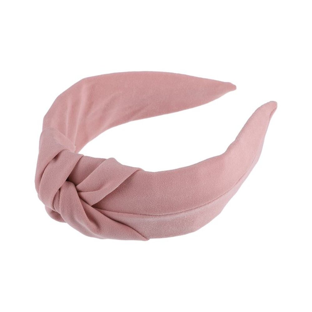 Knotted Solid Colors Top Knot Elastic Headbands Pink